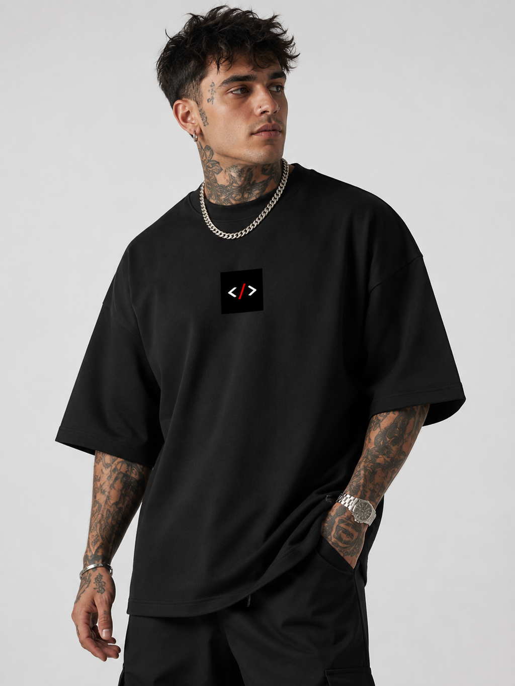 H4CK3R Unisex Terry Oversized Tee