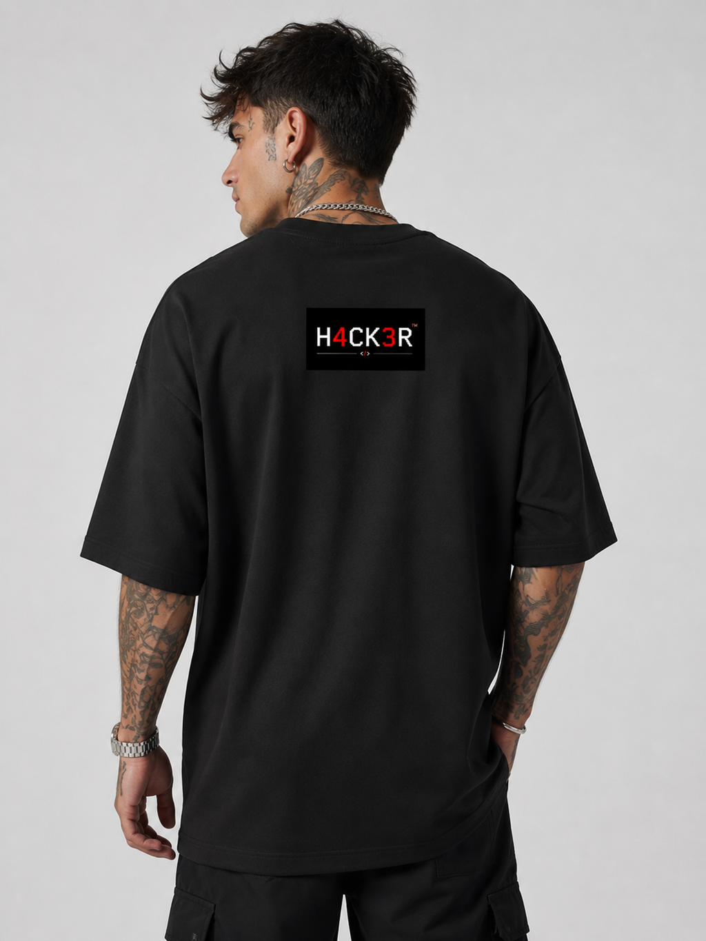 H4CK3R Unisex Terry Oversized Tee