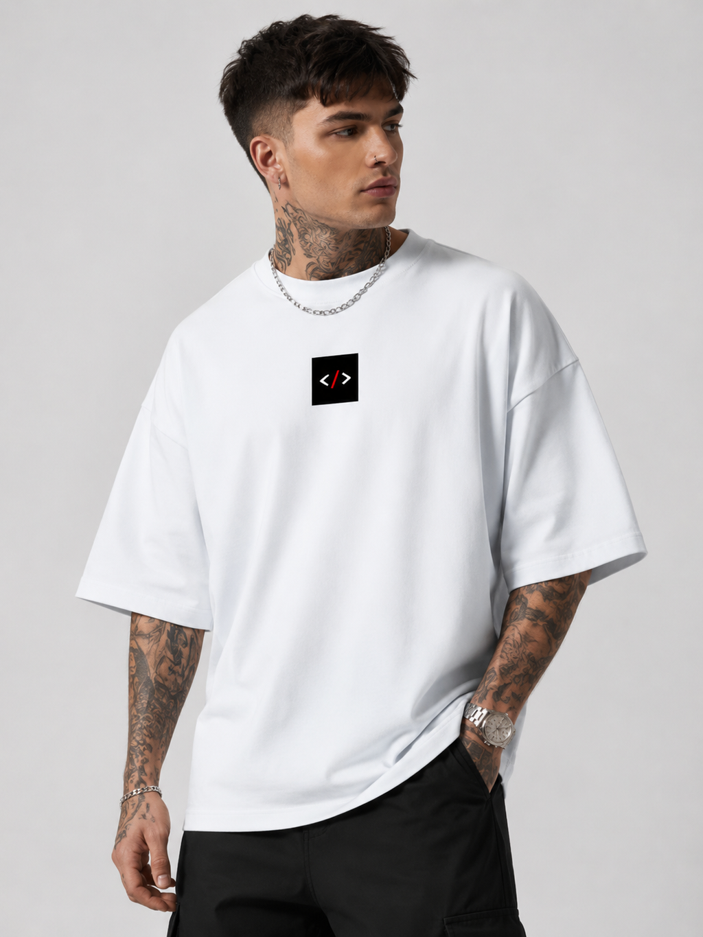 H4CK3R Unisex Terry Oversized Tee