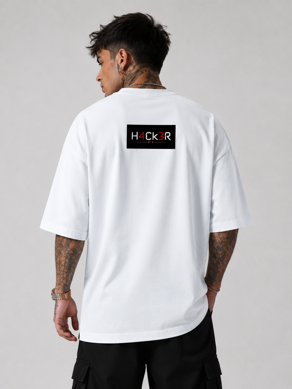 H4CK3R Unisex Terry Oversized Tee