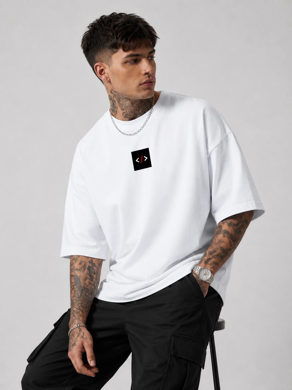 H4CK3R Unisex Terry Oversized Tee