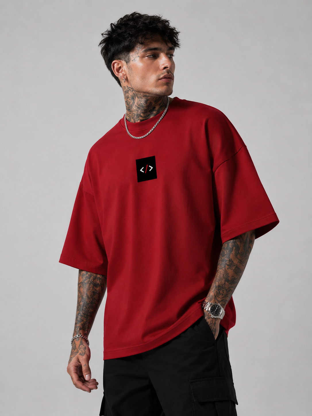 H4CK3R Unisex Terry Oversized Tee