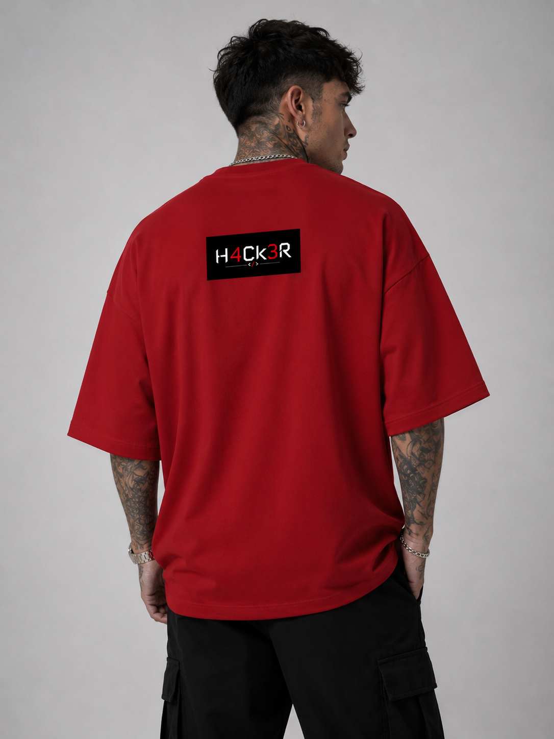H4CK3R Unisex Terry Oversized Tee